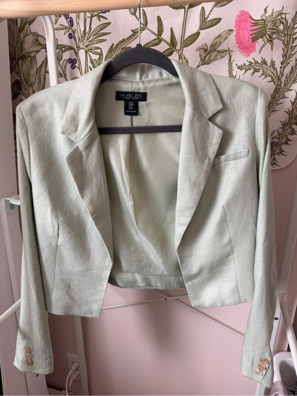 Rachel Zoe Cropped Blazer in Sage Green